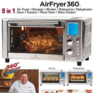 Emerald lagasi air fryer 360 Roster,Broiler, Rotisserie,Dehydrator Oven,Toaster